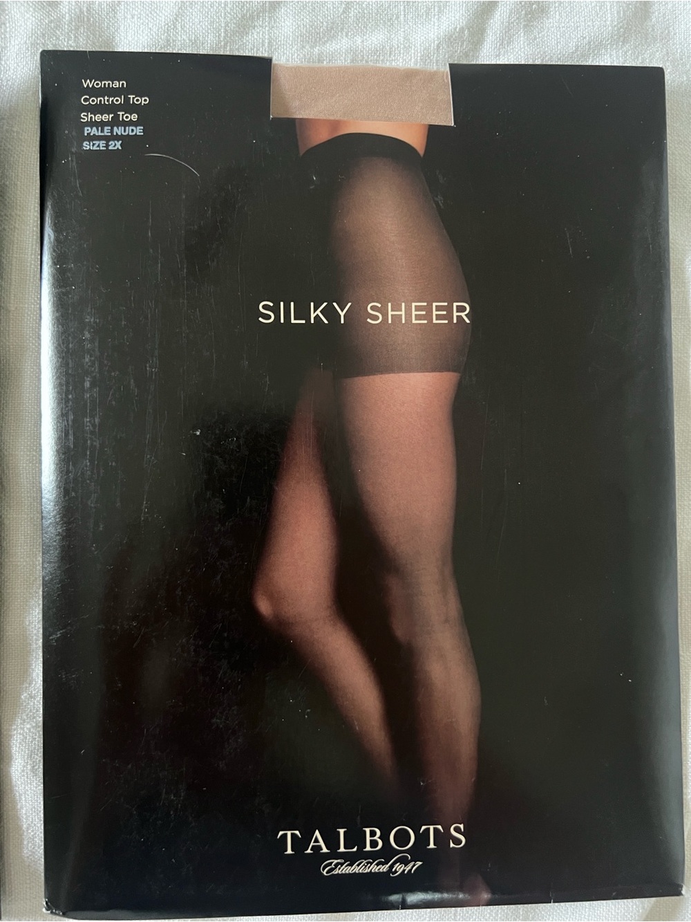 Talbots Silky Sheer Control Top Pantyhose – Pale Nude – Size 2X